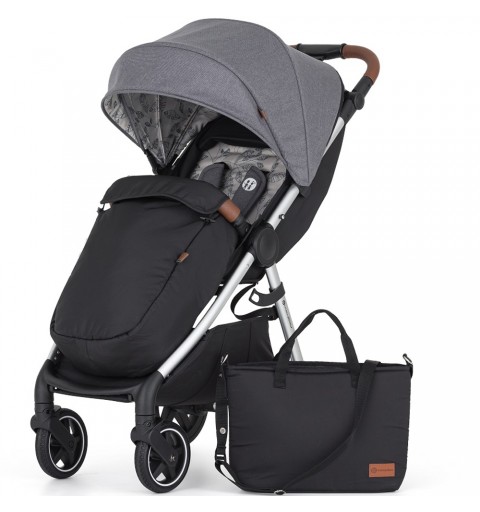 Petite&Mars Royal3 Silver - wózek spacerowy z dobrą amortyzacją | Ultimate Grey